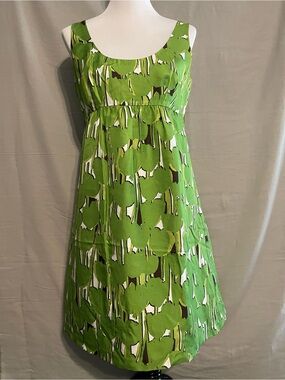 MICHAEL Michael Kors Green Floral Empire-Waist Mini Dress